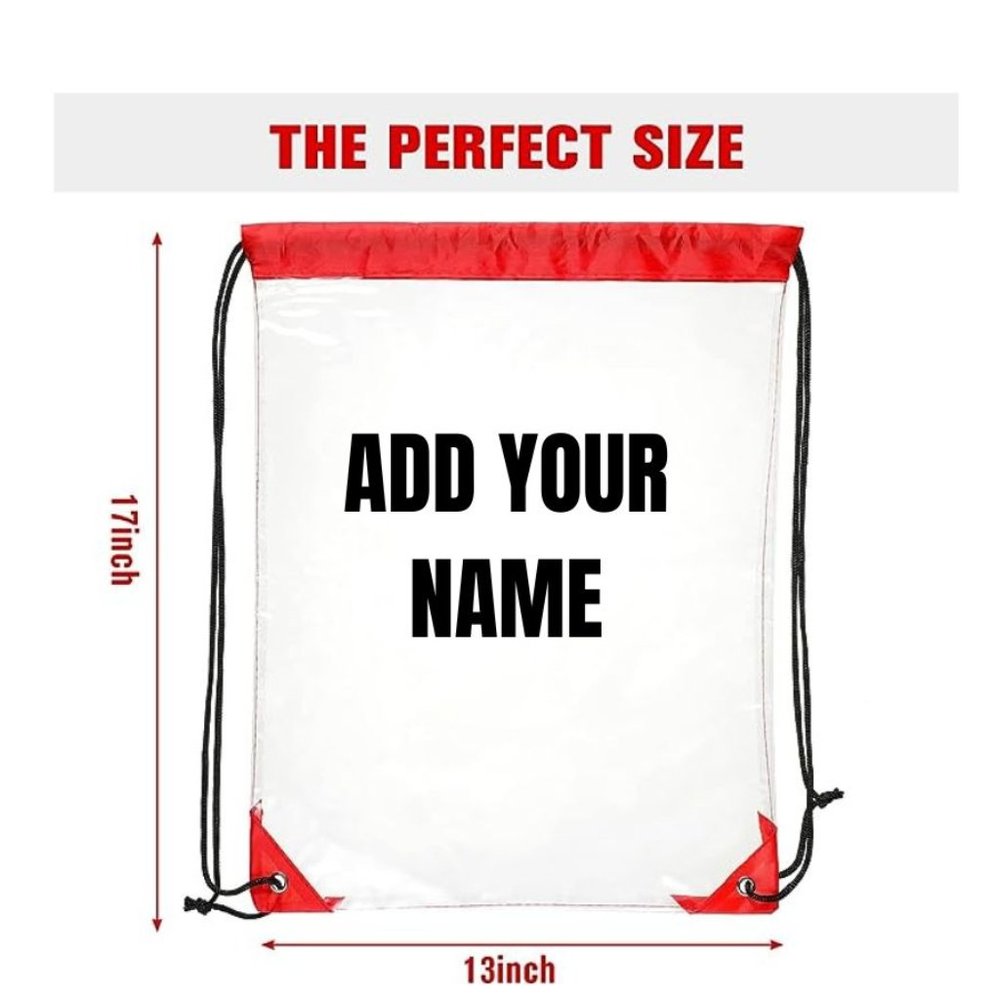PVC Clear Drawstring Bag Small Waterproof Clear Plastic